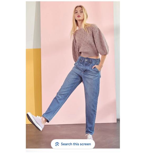 Women's KanCan Corrine Ultra High Rise Slouch Relaxed Mom Jeans Straight 27 7 - Picture 1 of 16